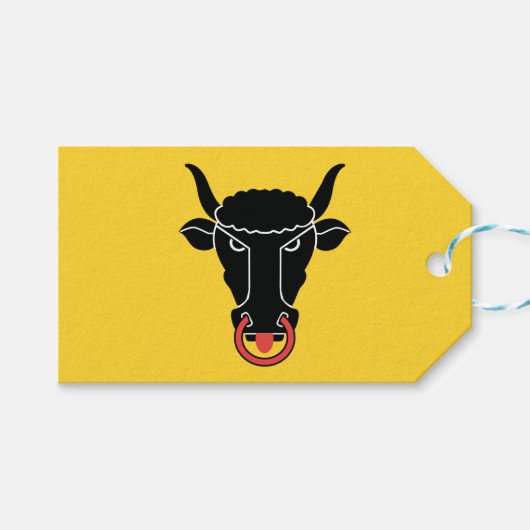 Étiquette cadeau avec le drapeau du canton d'Uri, (Devant (Horizontal))