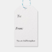 Étiquette cadeau avec message personnel (Dos)