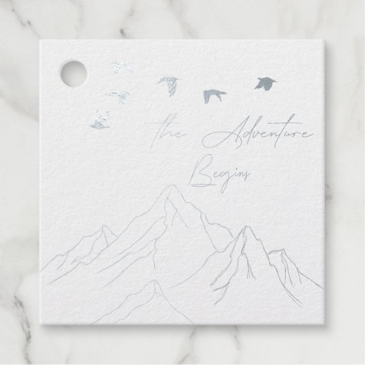 Étiquette-cadeau aventure charmante dans la nature commence favori  (Devant)
