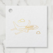 Étiquette-cadeau Avion personnalisable (Devant)