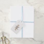 Étiquette Cadeau Avion Rose (Avec de laficelle)