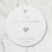 Baby shower à huile d'argent moderne pour bébé