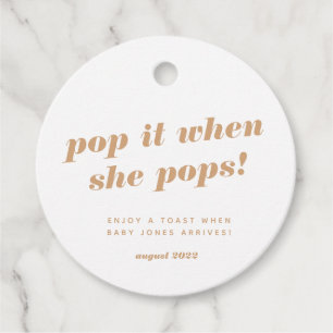 étiquette cadeau baby shower bouteille de champagn
