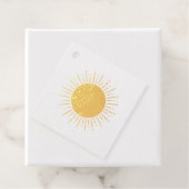 Étiquette-cadeau Baby shower d'aquarelle Sunshine Arrière - plan pe (Avec boite)