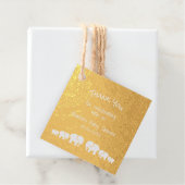 Étiquette-cadeau Baby shower éléphant Merci (Avec boite)