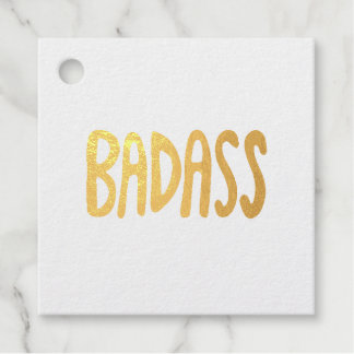 Étiquette-cadeau BADASS Lettrage Amusant Coloré 