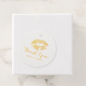 Étiquette-cadeau Baiser des lèvres avec du texte Merci (Avec boite)