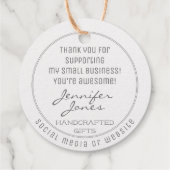 Étiquette-cadeau Balise cadeau Chic Luggage Foil Modèle Petite entr (Dos)