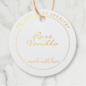 Étiquette-cadeau Balise cadeau Chic Luggage Foil Modèle Petite entr (Devant)