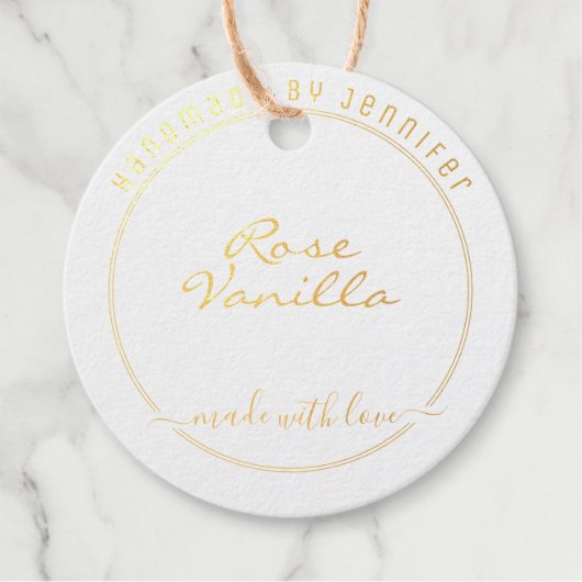 Étiquette-cadeau Balise cadeau Chic Luggage Foil Modèle Petite entr (Devant)