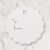 Étiquette-cadeau Balise Favoriser les initiales (Dos)