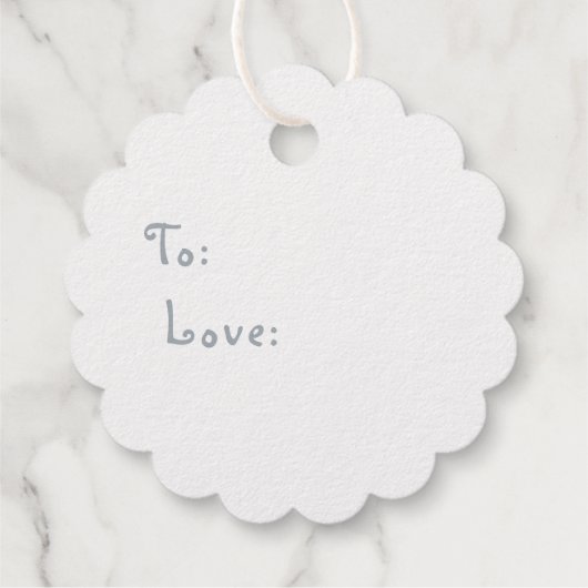 Étiquette-cadeau Balise Favoriser les initiales (Dos)