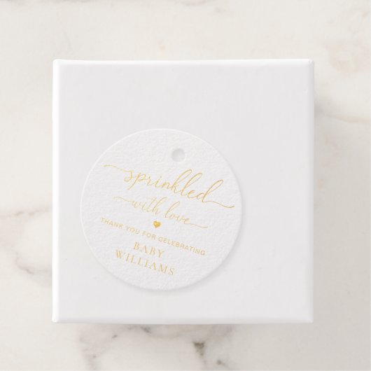 Étiquette-cadeau Balise Foil Foil Favor Parsemée D'Amour (Avec boite)