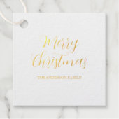 Étiquette-cadeau Balise Joyeux Noël Foil Favoriser (Devant)