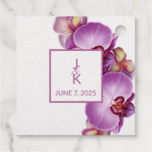 Étiquette-cadeau Balise mariage de deux monogrammes Foil Favoriser (Dos)