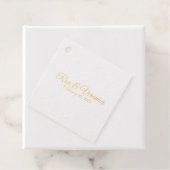 Étiquette-cadeau Balise mariage Foil Ajouter une photo Favoriser (Avec boite)