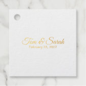 Étiquette-cadeau Balise mariage Foil Ajouter une photo Favoriser (Devant)