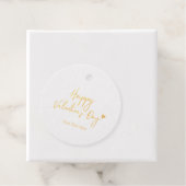Étiquette-cadeau Balises cadeaux Heureuse Sainte-Valentin Gold Foil (Avec boite)