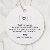 Étiquette-cadeau Balises de préférence Gold Foil pour Merci d'entre (Dos)