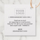 Étiquette-cadeau Balises de préférence Gold Foil pour Merci d'entre (Dos)