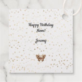 Étiquette-cadeau Balises Foil Coeur Anniversaire (Dos)