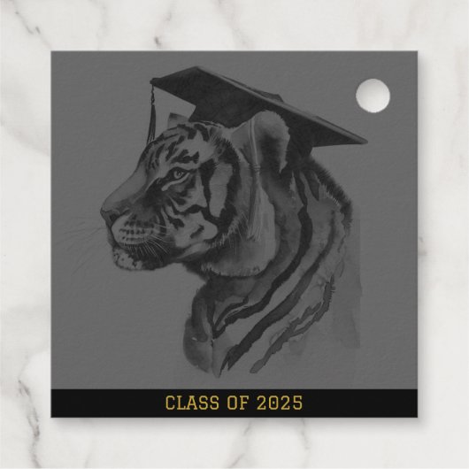 Étiquette-cadeau Balises Foil Foil de graduation personnalisée (Dos)