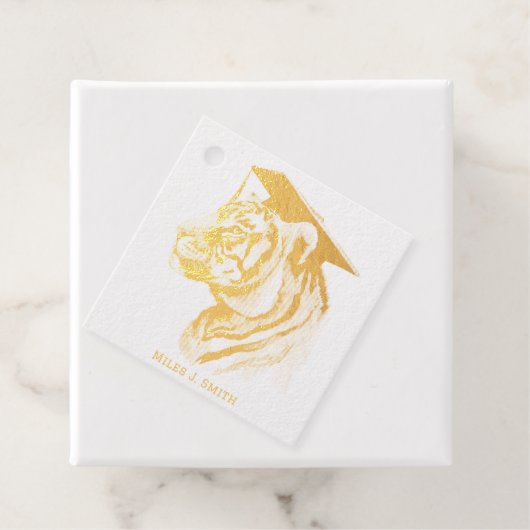 Étiquette-cadeau Balises Foil Foil de graduation personnalisée (Avec boite)