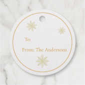 Étiquette-cadeau Balises Foil Foil et Joyeux (Dos)