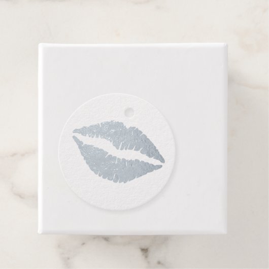 Étiquette-cadeau Balises Foil Foil Lips Real Silver (Avec boite)