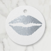 Étiquette-cadeau Balises Foil Foil Lips Real Silver (Devant)