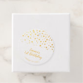 Étiquette-cadeau Ballotte Or et Rose, Confetti 1er Anniversaire (Avec boite)