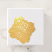 Étiquette-cadeau Baptism Cross Élégant Merci de calligraphie Script (Avec boite)