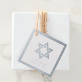 Étiquette-cadeau Bar moderne simple | feuille d'argent Bat mitzvah (Avec boite)