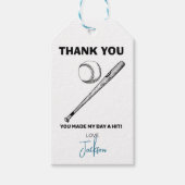 Étiquette cadeau baseball, Étiquettes de remerciem (Devant)