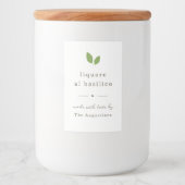 Étiquette cadeau Basil Liqueur Bottle fait maison (Devant)