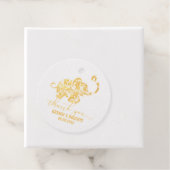 Étiquette-cadeau Beau éléphant merci typographie (Avec boite)