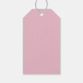 Étiquette cadeau bébé en fleurs rose (Dos)