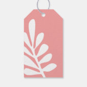 Étiquette cadeau bébé rose tropical à bord (Dos)