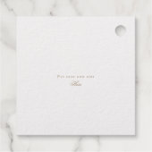 Étiquette-cadeau Belle feuille de papier d'aluminium en or réel Flo (Dos)