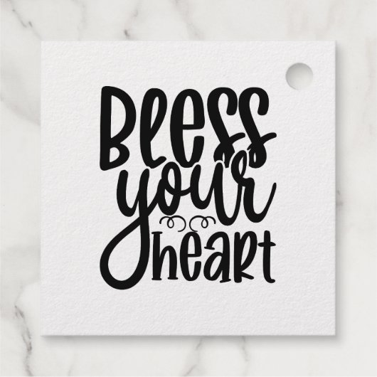 Étiquette-cadeau Bénissez votre coeur (Dos)