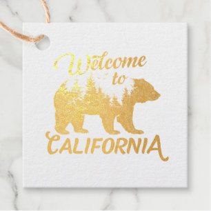 Étiquette-cadeau Bienvenue à California Bear Forest