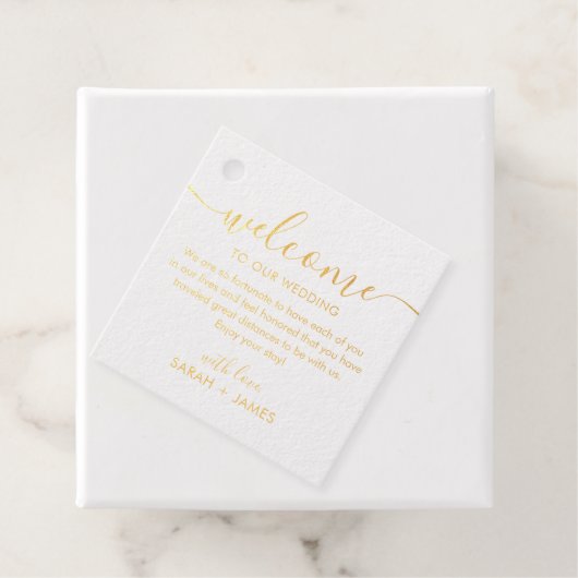 Étiquette-cadeau Bienvenue À Notre Sac De Bienvenue Mariage (Avec boite)