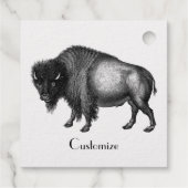 Étiquette-cadeau Big Bison Buffalo Thunder-Cove (Dos)