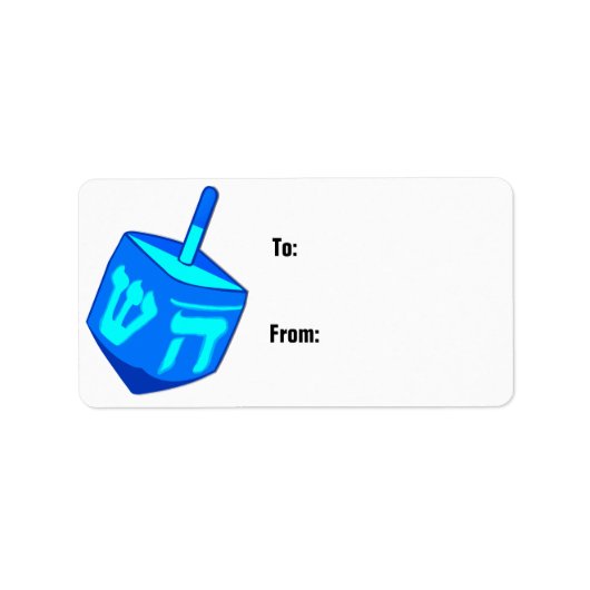 Étiquette cadeau Big Dreidel (Devant)