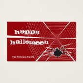 Étiquette cadeau Black Spider & Web Halloween Part (Devant)