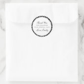 Étiquette cadeau Black White Silver Faveur Sticker (Sac)