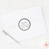 Étiquette cadeau Black White Silver Faveur Sticker (Enveloppe)