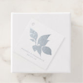 Étiquette-cadeau Bleu Royal et Fleurs Argentées (Avec boite)