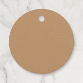 Étiquette-cadeau Bloc de couleur pêche et bronzée | Conception de m (Dos)