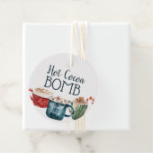 Étiquette Cadeau Bombe de Chocolat Chaud (En situation)